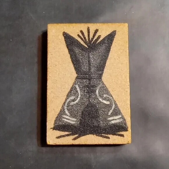 Southwestern wood refrigerator magnet * - Picture 1 of 3